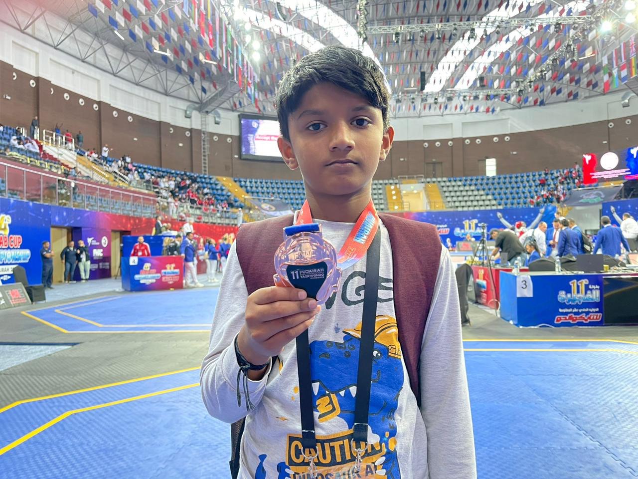 14 colored medals for the Cubs and Zahrat of Fujairah martial arts In the closing day competitions of the Fujairah International Taekwondo Championship